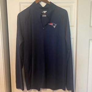 Navy lightweight 3/4 zip Patriots pullover